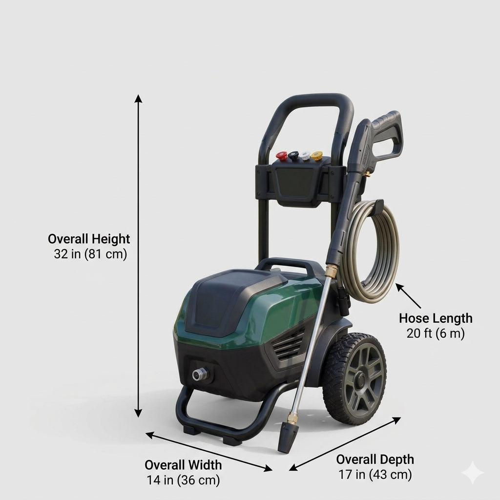 Hydrovera 2200 PSI Electric Pressure Washer – 1800W