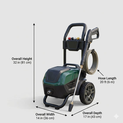Hydrovera 2200 PSI Electric Pressure Washer – 1800W