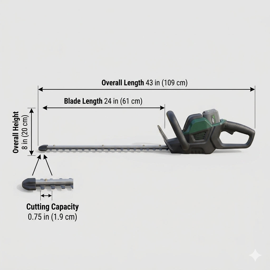 Arboren 24" Cordless Hedge Trimmer – 40V