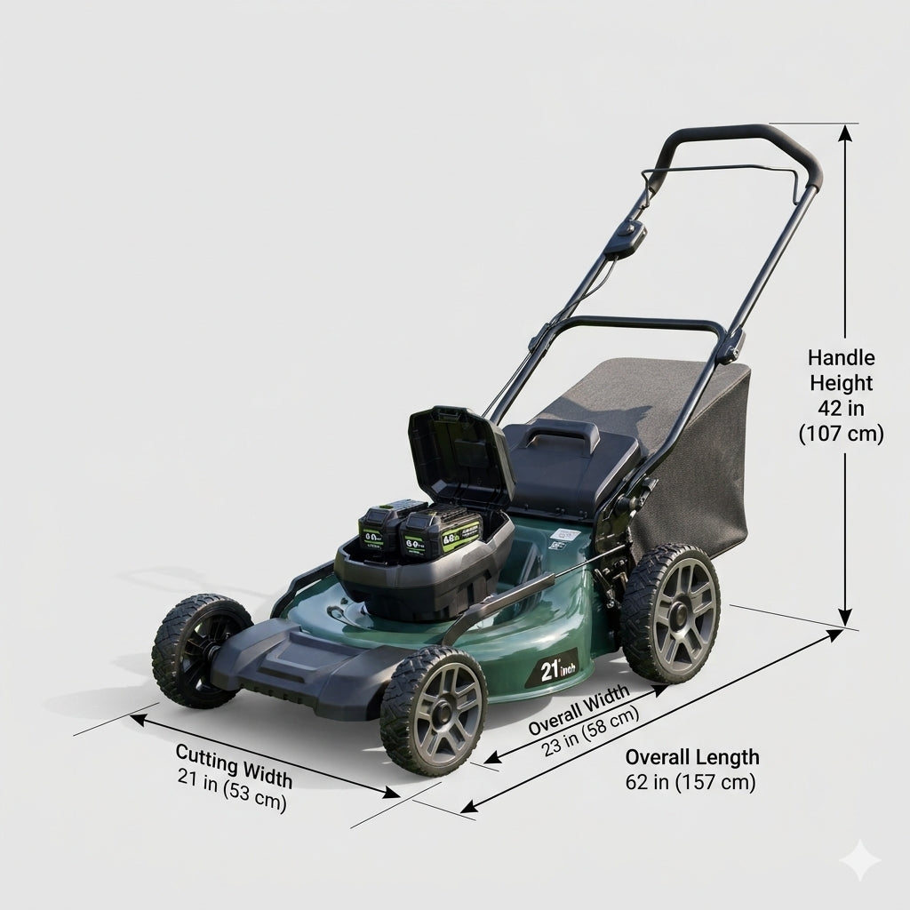 Verdexa 21" Cordless Self-Propelled Lawn Mower – 48V