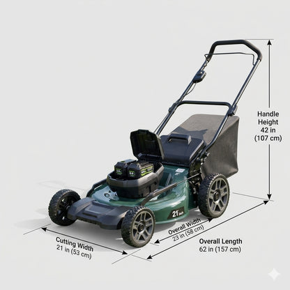Verdexa 21" Cordless Self-Propelled Lawn Mower – 48V